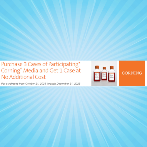 Corning Media Promotion – Buy three cases get one additional case at no additional cost.